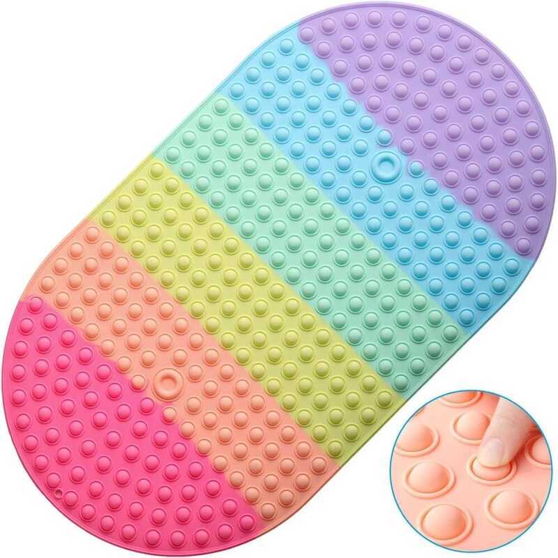 C C Silicone Bubble Bath Mat Baby Infant Bath Mat Bathtub Bathroom Non-Slip Mat Soft Bathroom Rug S