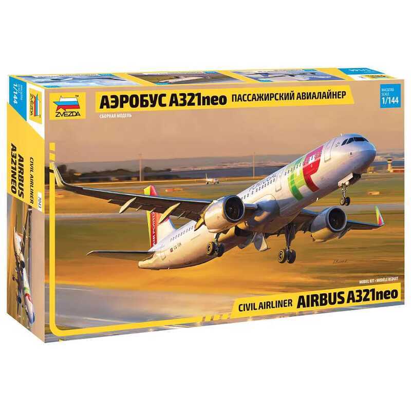 ZVEZDA 7043 Airbus A321neo 1:144 Airer Model