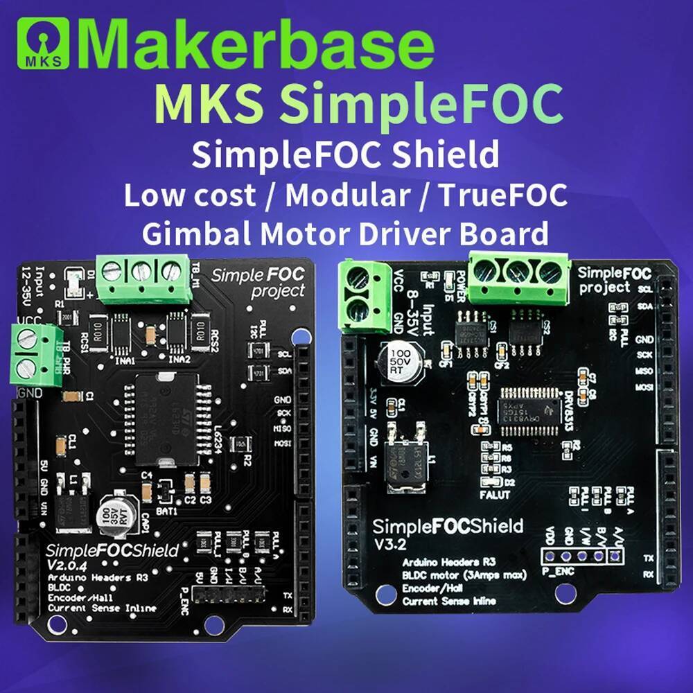 Makerbase SimpleFOC Shield V2.0.4 FOC BLDC Motor Controller Board Arduino Servo