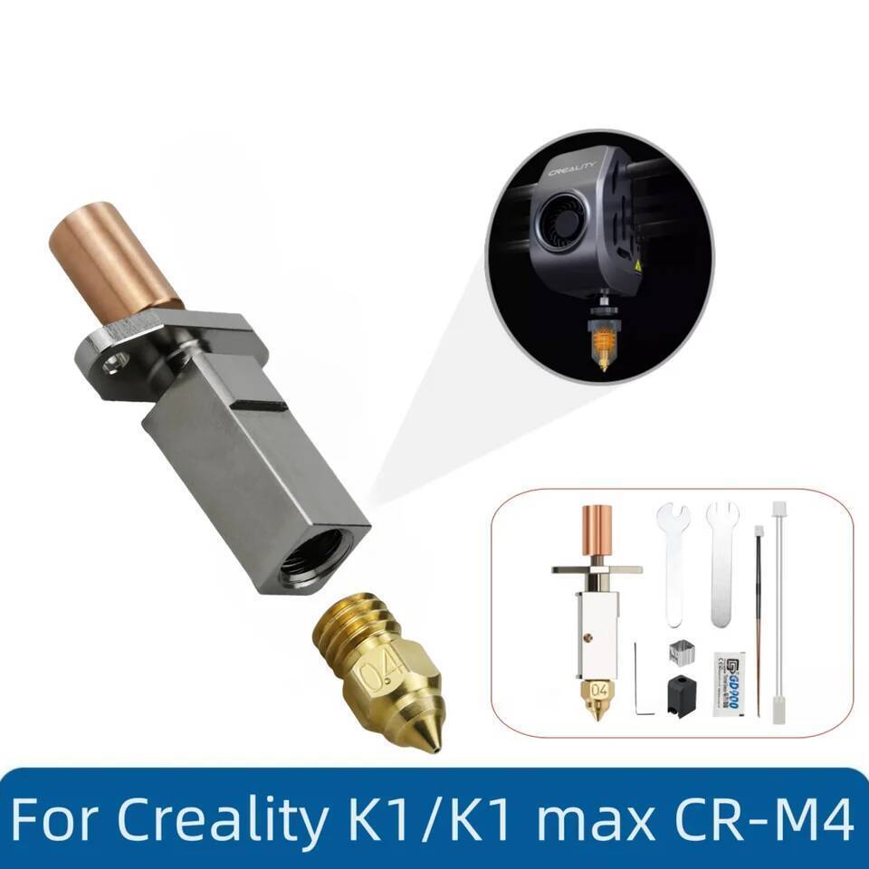 K1 Hotend อัปเดตชุดสําหรับ Creality Hotend Ender-3 v3 KE/CR-M4/K1/K1 Max 3D เครื่องพิมพ์ความร้อนบล็อ