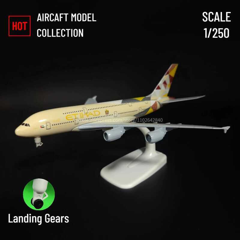 C Scale Etihad Aircraft Model 1:250 Airbus Boeing Diecast Aviao Miniature A350 A380 B777 B787 Aviat