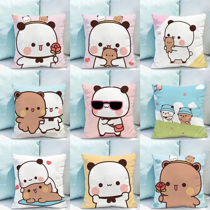 ปลอกหมอน Bubu Dudu 45x45 ซม. ลายการ์ตูนหมี