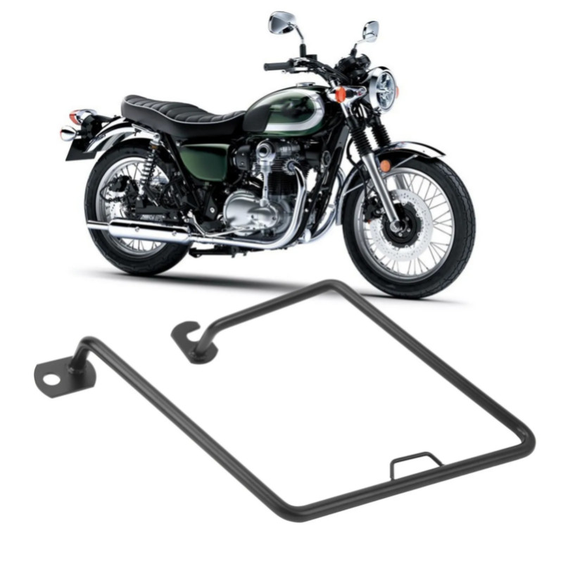 Motorcycle Side Saddle Bag Support Rack High Strength Side Luggage Carrier Rack For KAWASAKI W400 W