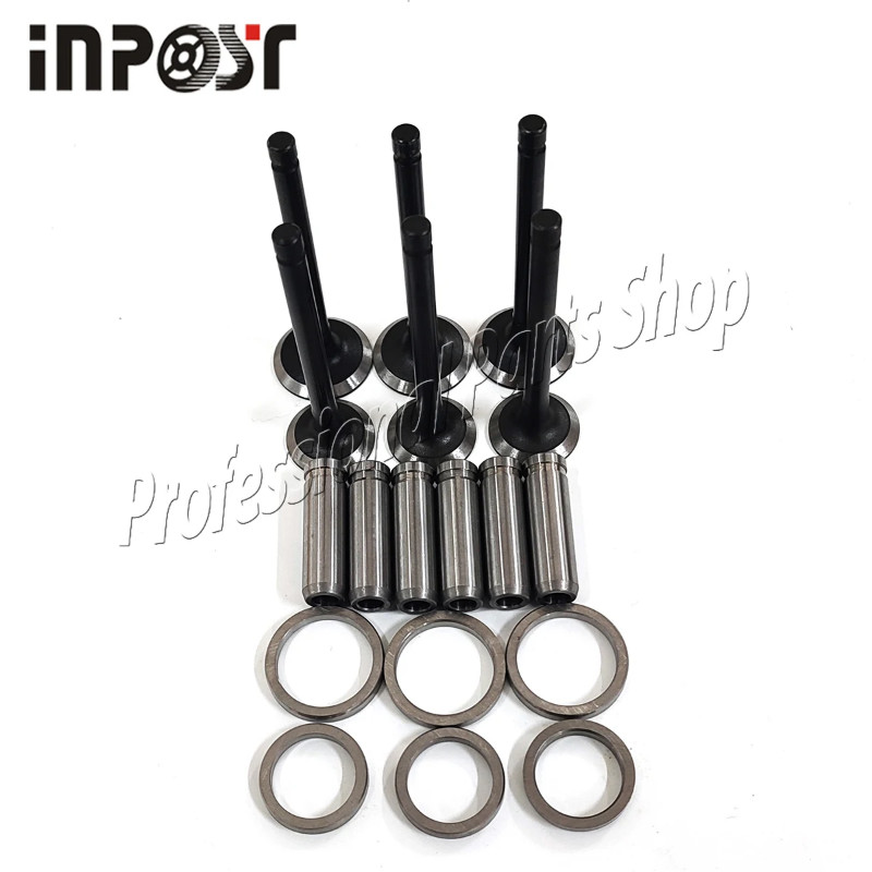 D722 New Intake Exchaust Valve Kit With Guide Seat For kubota D722 engine