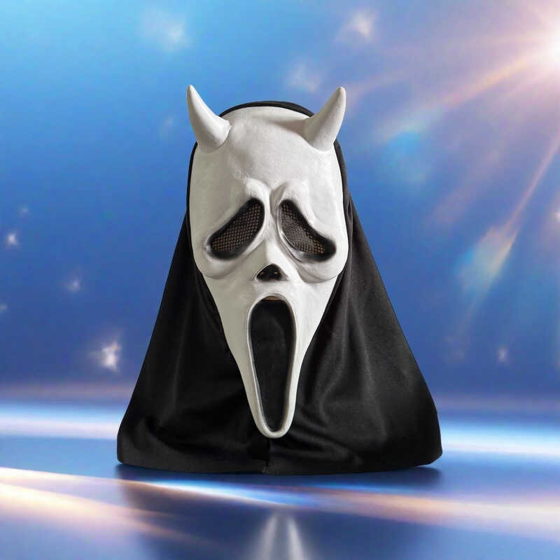 หน้ากากฮอร์นกรีดร้องหน้ากากปาร์ตี้สยองขวัญพรหมคอสเพลย์อุปกรณ์ประกอบฉาก npc