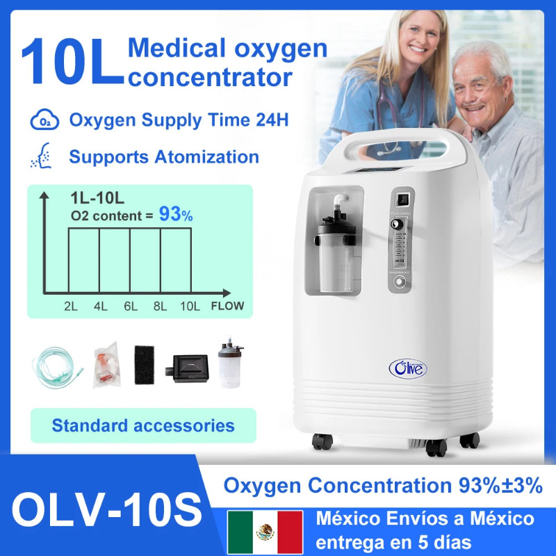 RESOXY 10L Oxygen Concentrator Home Medical Oxygen Concentrator Machine Nebulizer Function Enough O
