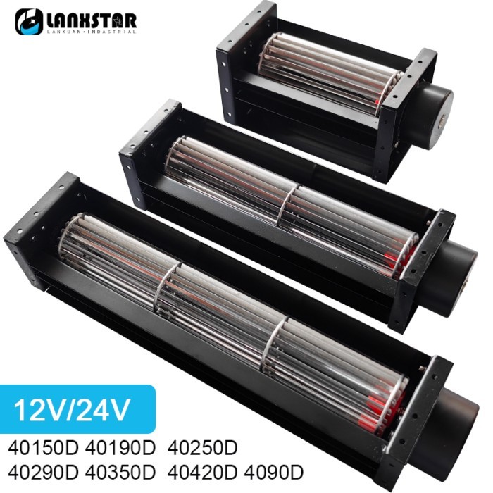 12V 24V DC Cross Flow Fan Drum Fan Multi Models Cross Flow Ventilation Blower Long Strip Fan Large