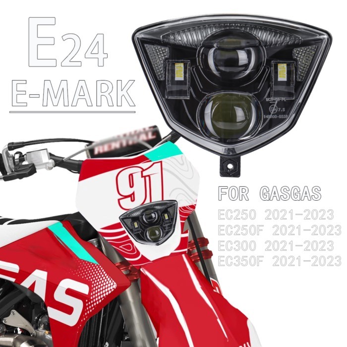 LED Headlight Headlamp For Gas Gas EC 250 300 350 F 2021-2023 GASGAS EC250 EC250F EC300 EC350F Endu
