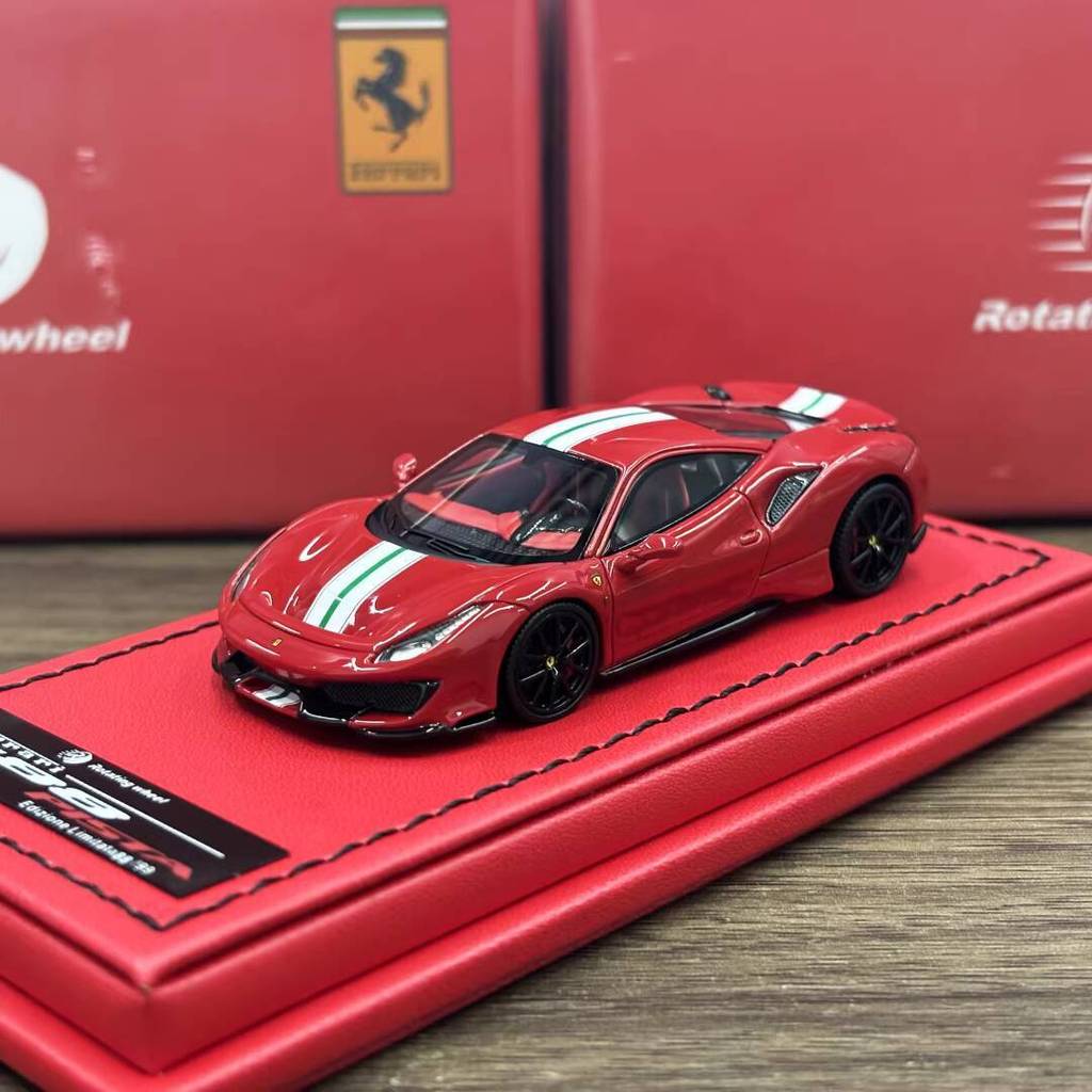 ล้อหมุน 1:64 Ferrari 488 PISTA Hardtop Resin Limited Editionรถรุ่น