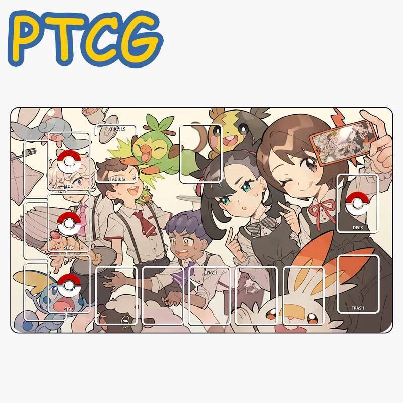 Diy Ptcg Trainer Marnie การ์ด Battle Mat Ptcg Marnie ผู้เล่นเดี่ยวเกมกระดานการ์ด Duel แผ่น Battle Ma