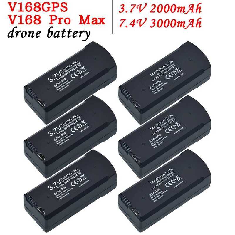 GPS แบตเตอรี่โดรน รุ่น Original V168 PRO MAX 3.7V 2000mA Lipo เหมาะสำหรับแบตเตอรี่สำรองควอดคอปเ