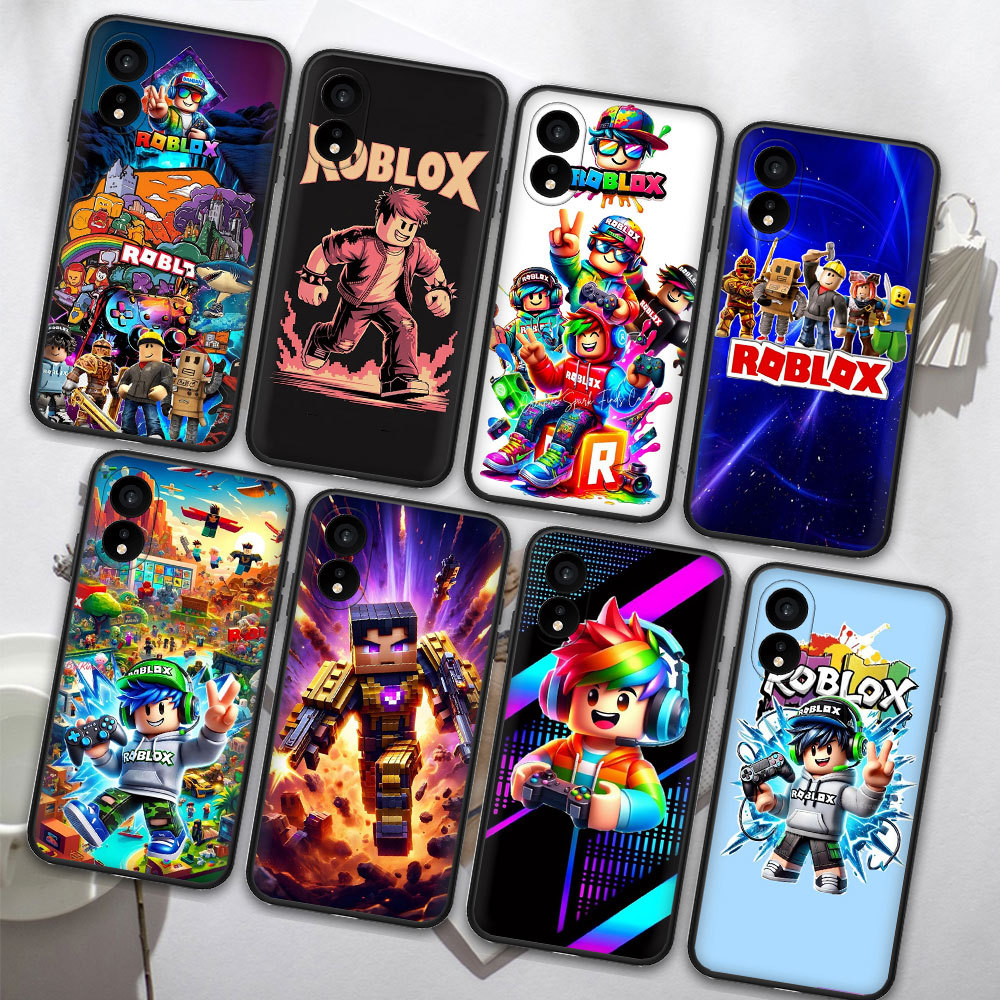 เคสโทรศัพท์สีดํานุ่ม Vivo Y03 Y18 Y18S Y18E Y19S S19 Pro Y28 Y30T Y37M 8A79 Roblox รูปแบบการพิมพ์ส่ว