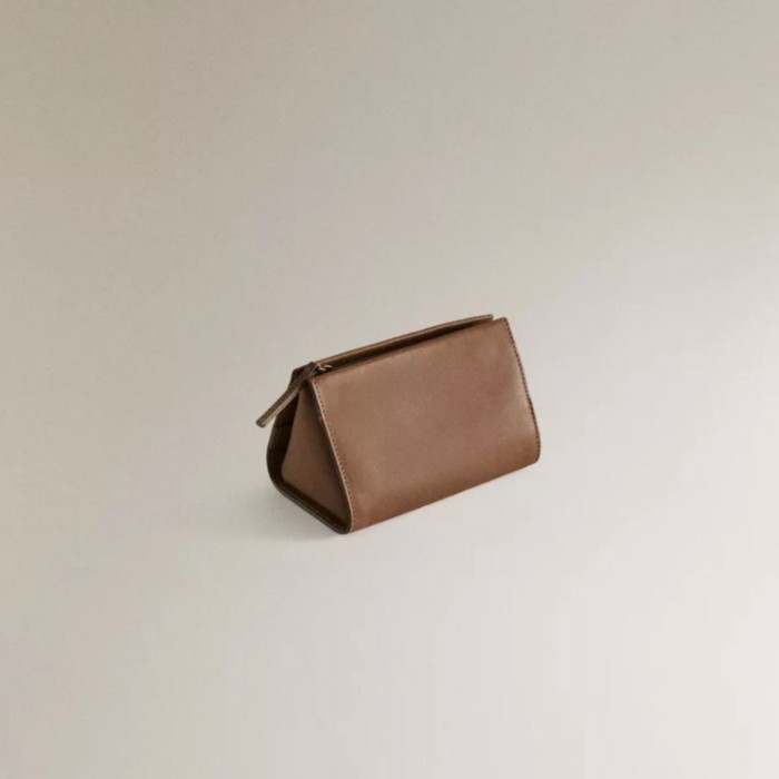 ZARA HOME TRAVEL LEATHER JEWELRY BAG Brown 4163/400/100 กระเป๋าเครื่องประดับ พกพาได้ หนังแท้