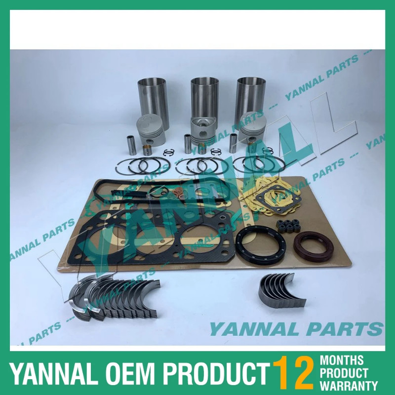 Cylinder Liner Kit With Gasket Set Bearing For Mitsubishi K3E-IDI Excavator Engine Parts