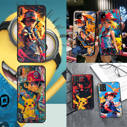 นุ่มสีดํา Redmi 5 5A 5 Plus 6 6A 6 Pro 7 7A K60 K70 K70E A5 Pikachu1 เคสโทรศัพท์