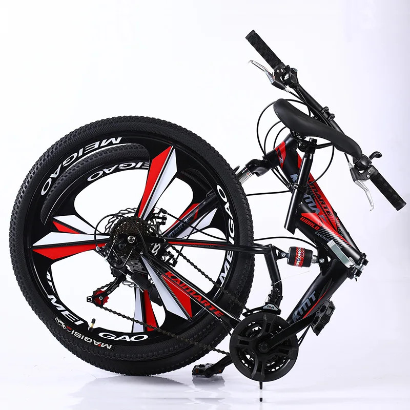 26 ", 24", 21 Speed, 24 ", 27 Speed Foldable Road Bikes with Dual Disc Brakes, Mountain Bike, Racin