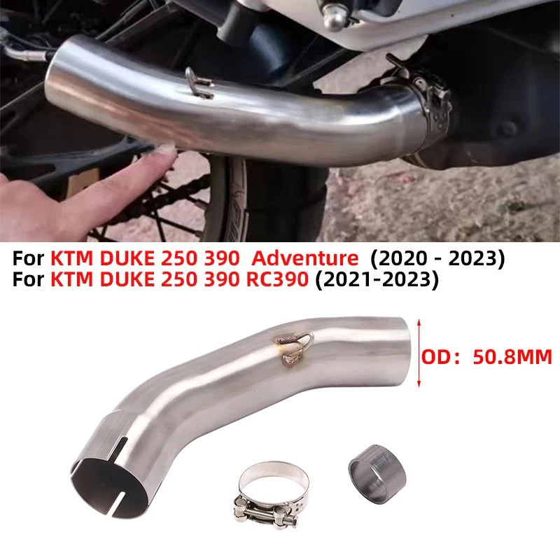 For KTM DUKE 250 390 RC390 KTM250 KTM390 Adventure ADV 2020 - 2023 Motorcycle Exhaust Mid Link Pipe