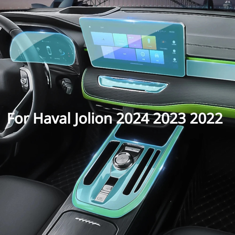 For Haval Jolion 2024 2023 2022 Accessories Car interior film transparent TPU Gear Panel Center Con