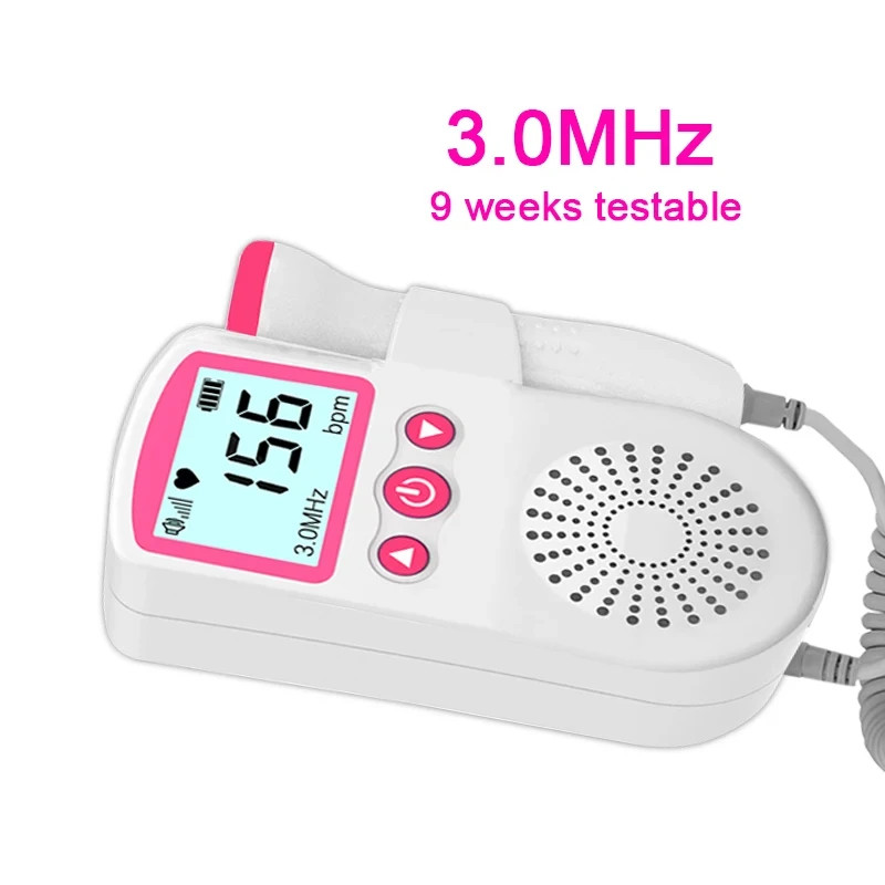 ABX Home Doppler Fetal Heart Rate Monitor Baby Pregnancy Heartbeat Detector LCD Backlight No Radiat