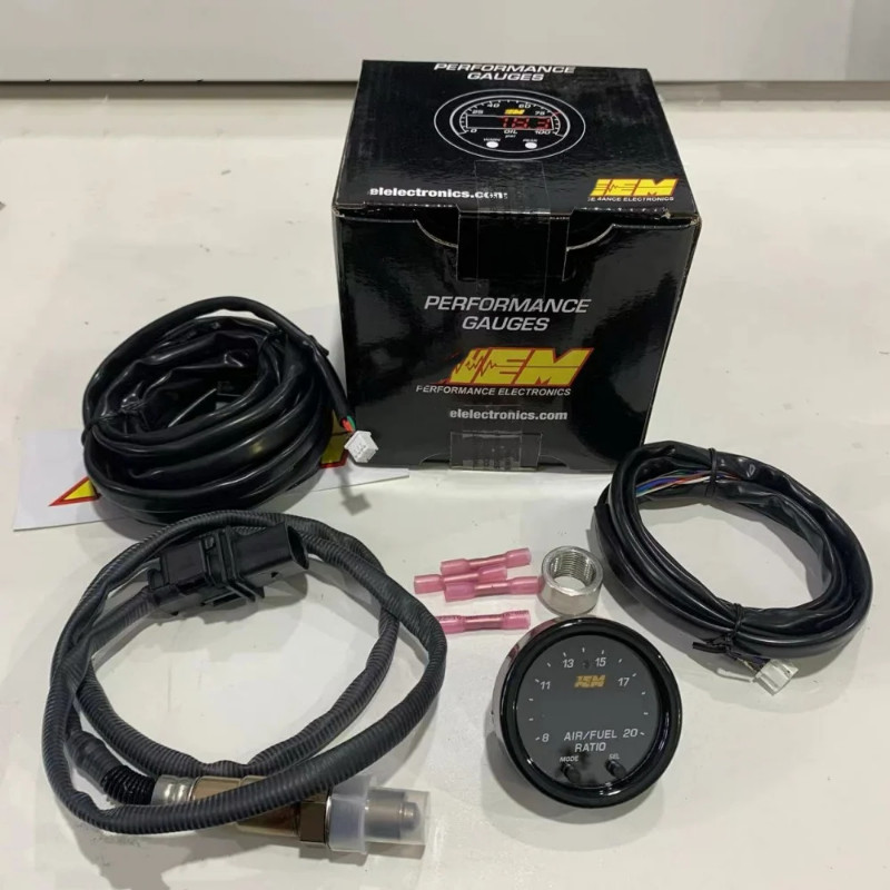 AE-M New Wideband Sensor Gauge 30-0300 X-series AFR O2 UEGO Air Fuel Ratio Gauge Kit for AEM Decal