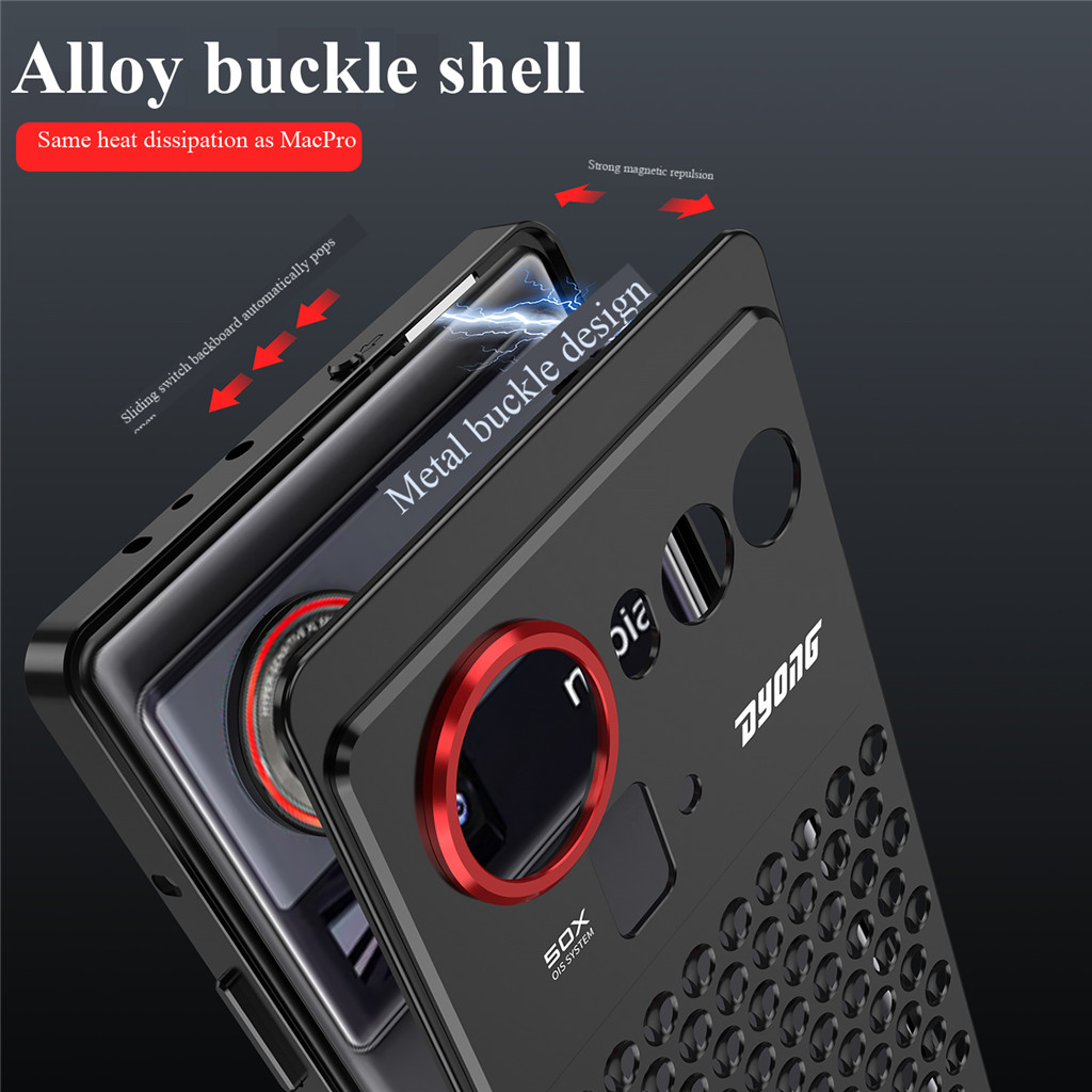 เคสสําหรับ nubia Z80Ultra Z70Ultra ⭐เคสโทรศัพท์โลหะแม่เหล็ก⭐ Z70sUltra เคสกันกระแทก Snap Fastener กา