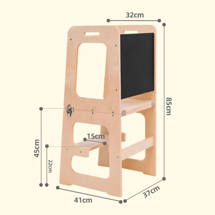 Children's 3-in-1 Foldable Hand Washing Stool Multi-functional Kitchen Stool Montessori Climbing Ch