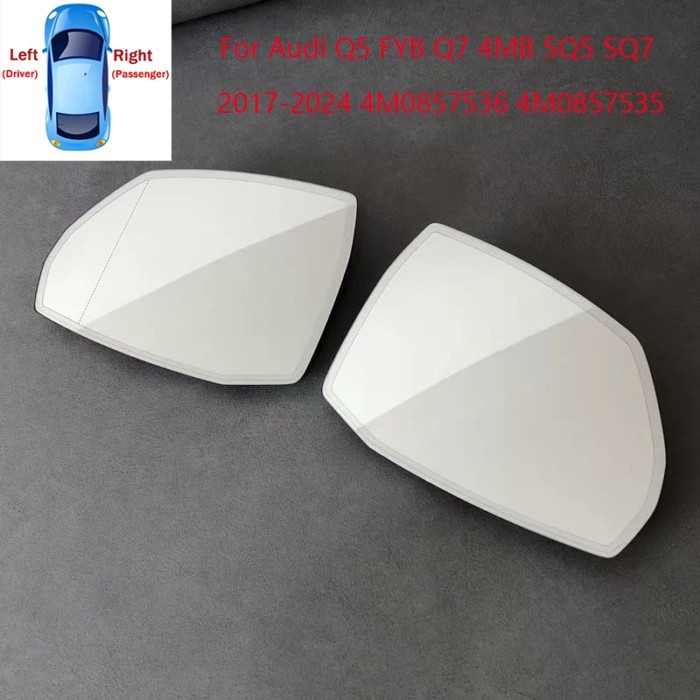 Auto Dimming Anti Glare Heated Rear Mirror Glass Left or Right New For Audi Q5 FYB Q7 4MB SQ5 SQ7 2