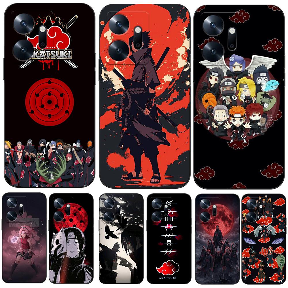 เคสสําหรับ INFINIX ZERO 20 Silicon Phone Back Cover เคส tpu สีดํา Naruto Akatsuki Sasuke Sakura Itac