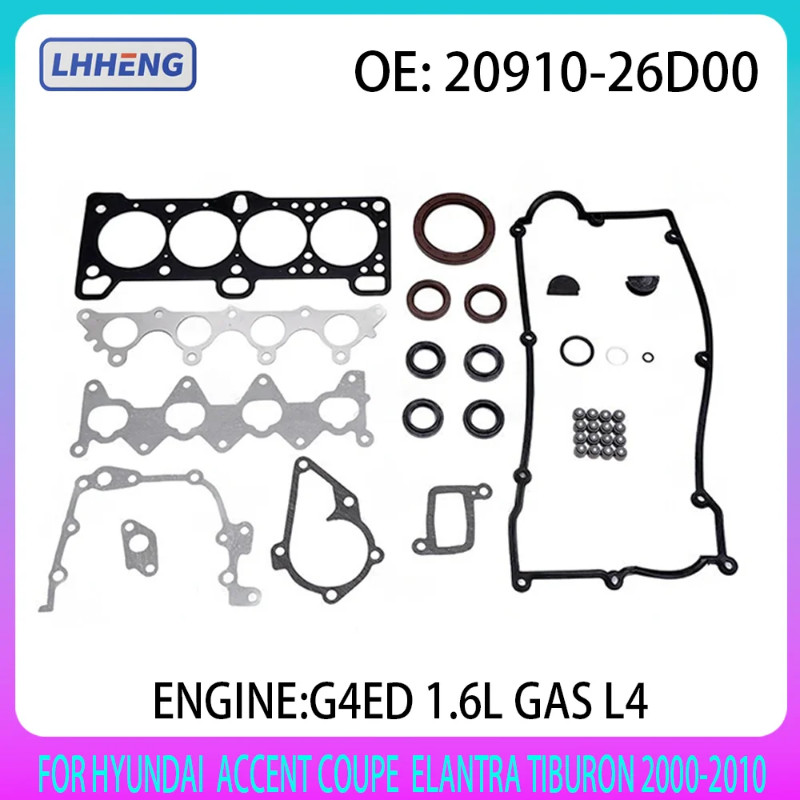G4ED ENGINE Full Gasket Set Kit for HYUNDAI ACCENT II MATRIX FC ELANTRA 1.6L 1.6 L T L4 GAS 20910-2