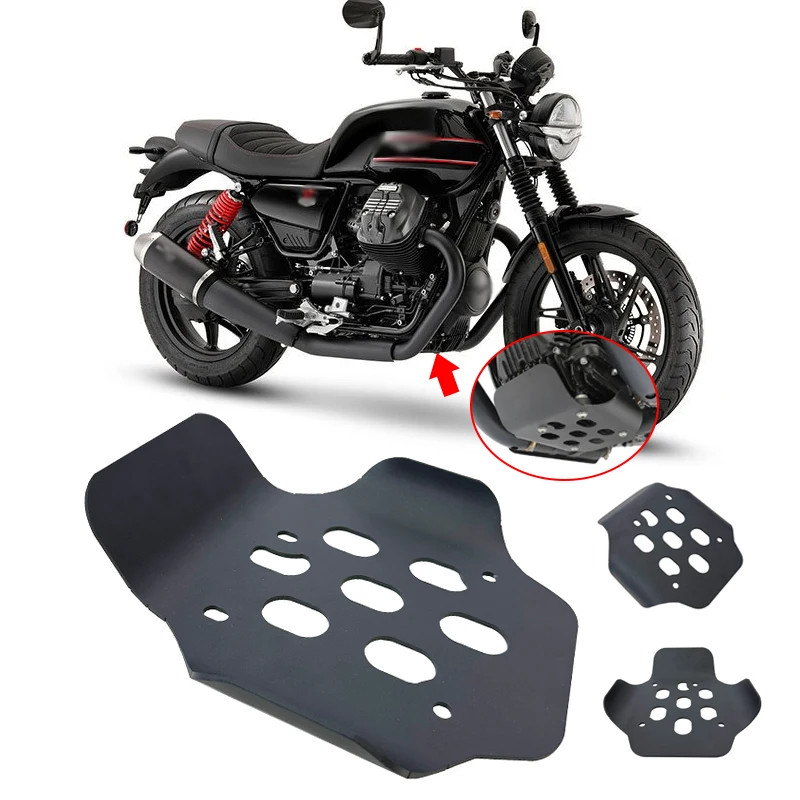 Motorbike Engine Bottom Cover Bumper Guard Skid Plate For Moto Guzzi V7 850 Stone V7 850 Special Cu