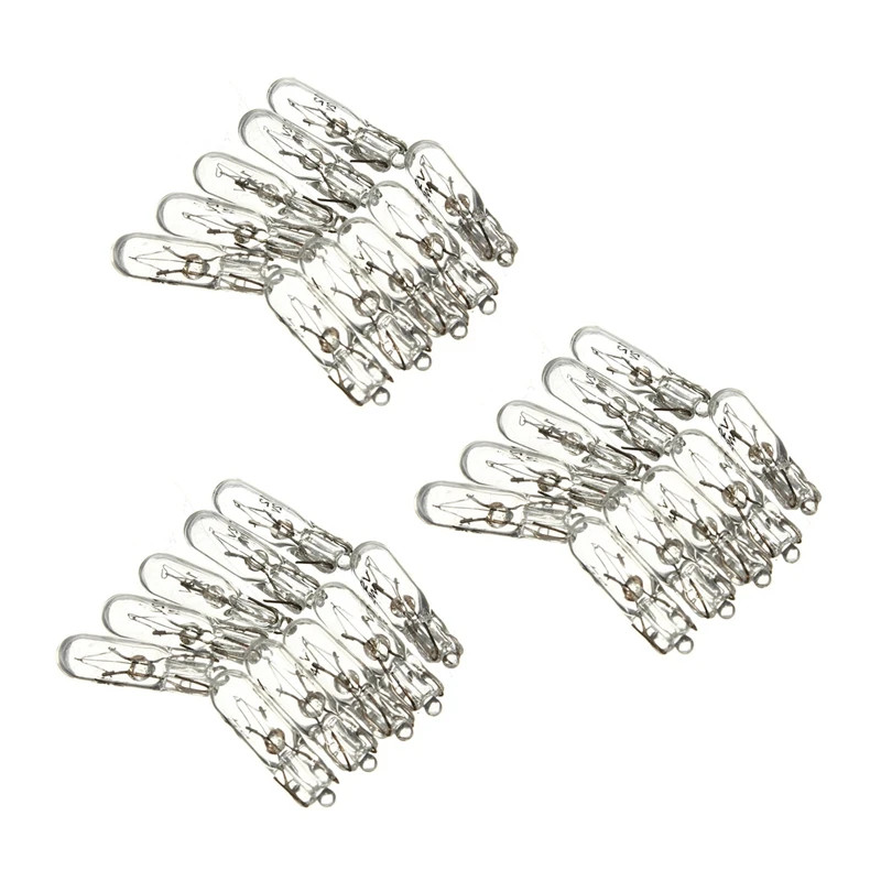 30X T5 286 12V 2W Bulb Lamps Halogen Bulb Car Instrument, Yellow