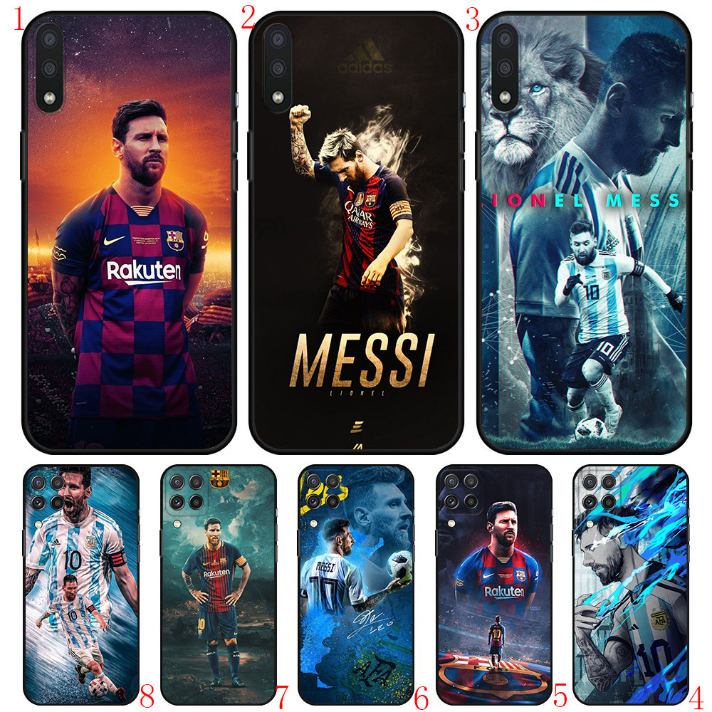 Xiao Mi POCO M7 C71 F7 Pro F7 Ultra C85 F8 Pro Ultra V16 Barcelona Messi Soft เคสโทรศัพท์สีดํา