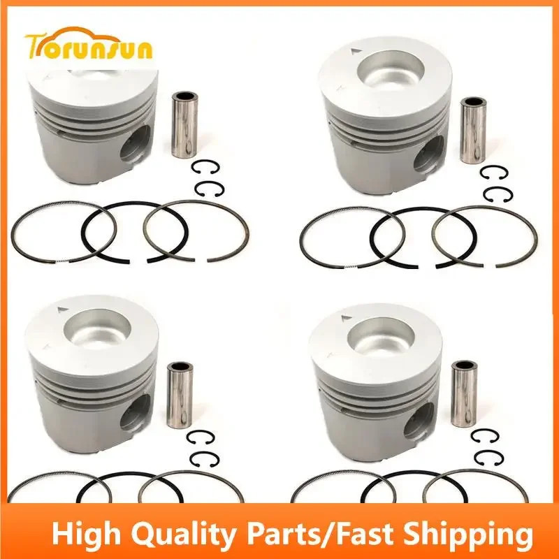 New 4 Sets STD Piston Kit With Ring 30A17-00190 Fit For Mitsubishi K4F Engine 78MM