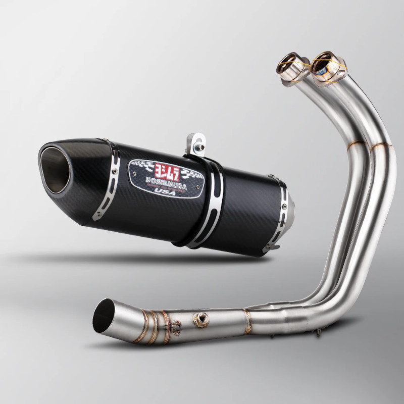 Motorcycle full exhaust system For mt07 XSR700 2014-2023 R77 Carbon fiber exhaust 51mm/2 inches