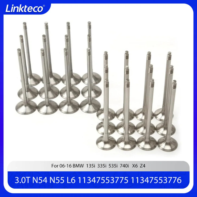 Engine part Intake & Exhaust Valves Fit 3.0 T L6 N54 N55 For 06-16 3.0T BMW 135i 335i 535i Z4 E90 E