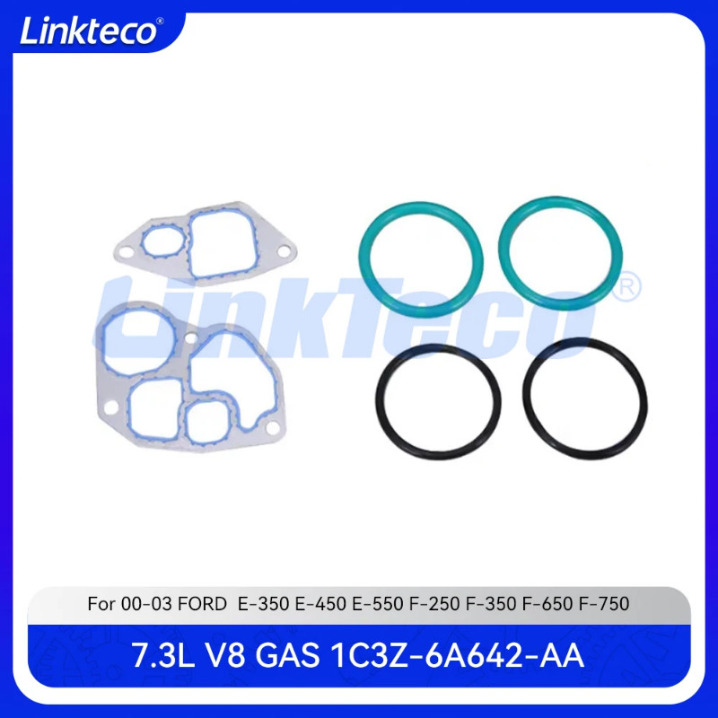 Engine part Oil Cooler Gasket O-Ring Seal Kit Fit 7.3 L V8 For 00-03 Ford 7.3L E350 E450 E550 F250