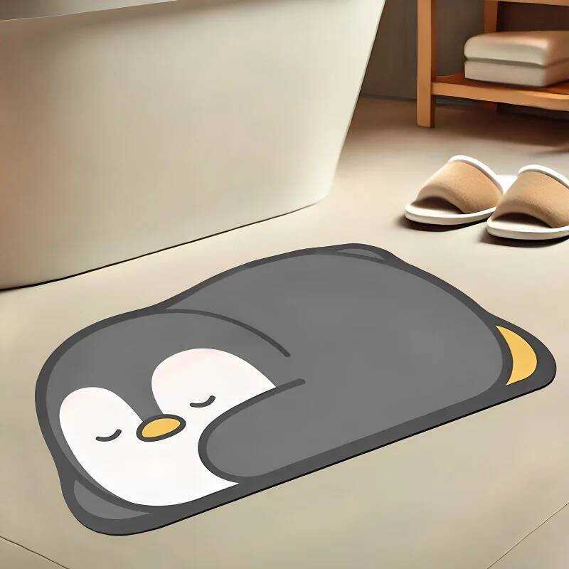 C C VIKAMA Cartoon Animal Bathroom Mat Anti-Slip Absorbent Soft Or Rug For Bathroom Entrance Home D