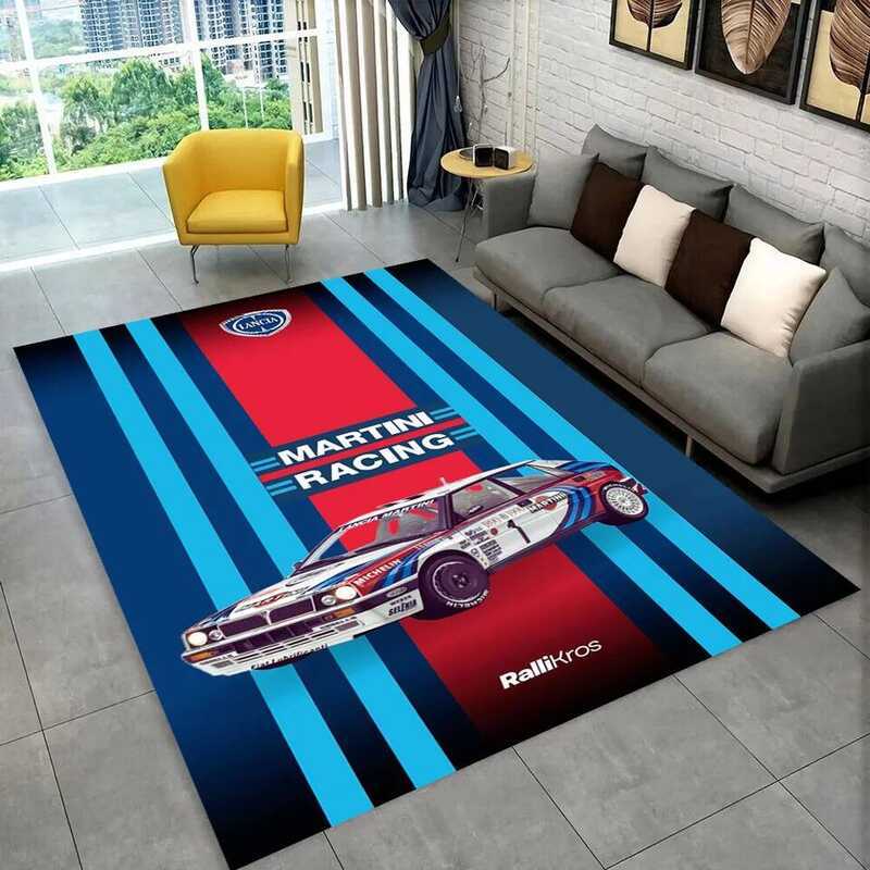 C C 3D M-Martini Racing Car Logo Moto Carpet Rug For Home Living Room Bedroom Sofa Doormat Decor,Ki