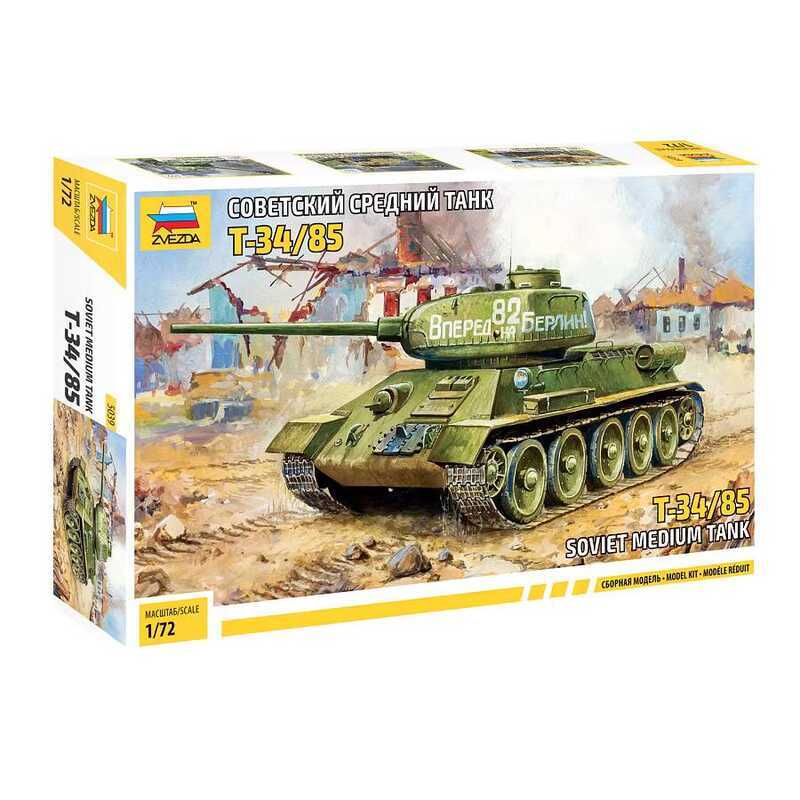 ZVEZDA 5039 Soviet T-34/85 Medium Tank 1:72 Armored Vehicle Model