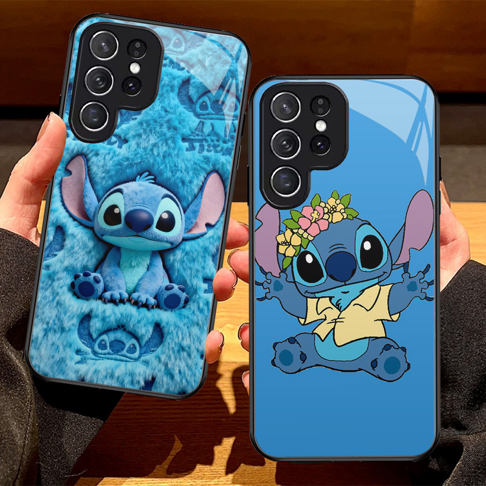 G-69 Stitch HD Glass Casing สําหรับ Samsung S24 S25 S21 Plus Ultra FE Case