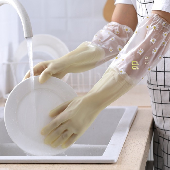 ถุงมือยางหนาทนต่อการสึกหรอในครัวเรือนกันน้ําล้างจานซักผ้าถุงมือทําความสะอาดทํางาน,งานบ้านต้องมีเครื่องมือที่มีประโยชน์
