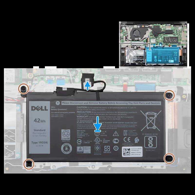 เหมาะสําหรับ DELL DELL 5590 5598 สกรูยึดแบตเตอรี่