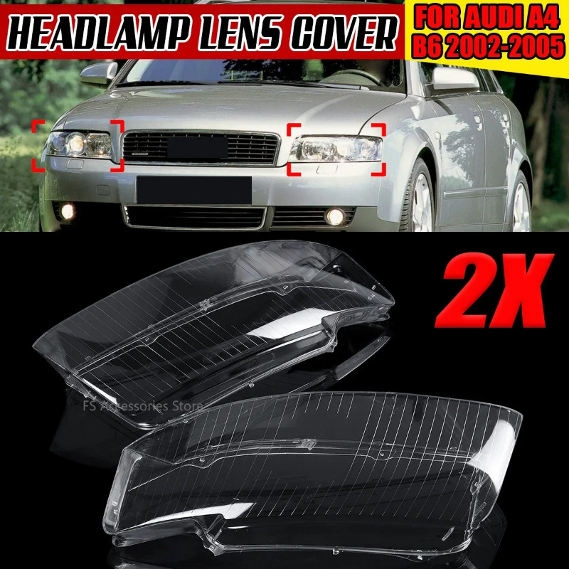Car Front Headlight Headlamp Lens Cover Transparent Lampshades Lamp Shell Cap 8E0941029AD 8E0941030