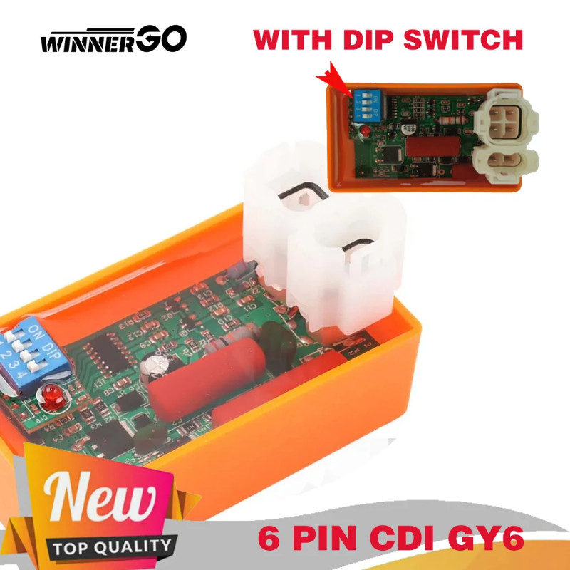 6 Pin CDI Ignition AC Igniter System Unit Racing For GY6 GY200 STRADA XR200 WS125 XS150 NX150 NX200