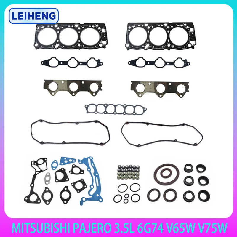 Engine Full Gasket Set Overhaul Kit For MITSUBISHI PAJERO 3.5L DOHC SOHC V6 24V 3.5 L 6G74 V65W V75