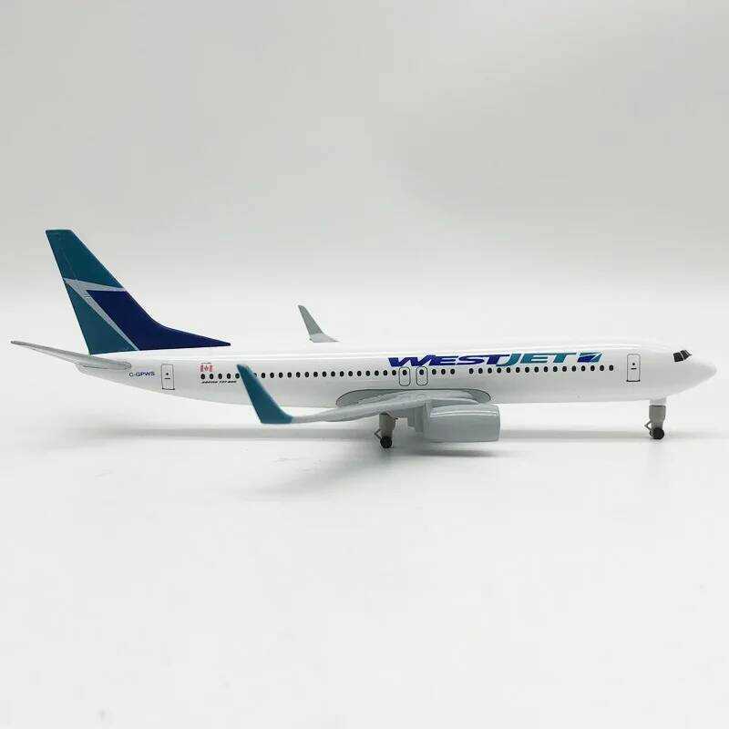 C Diecast 20Cm 1/400 B737 WESTJET B737 Canada Aire Airplane Model Toy Plane Model Building Kit Mode