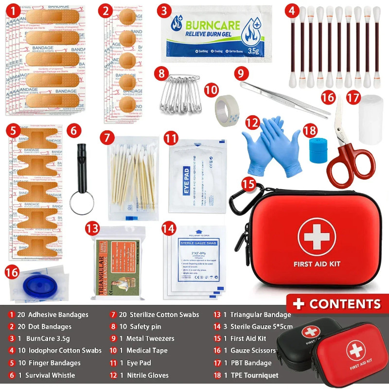 First Aid Kit Multi-purpose Emergency Medical Portable Medical Bag Outdoor Multi-functional Home Em