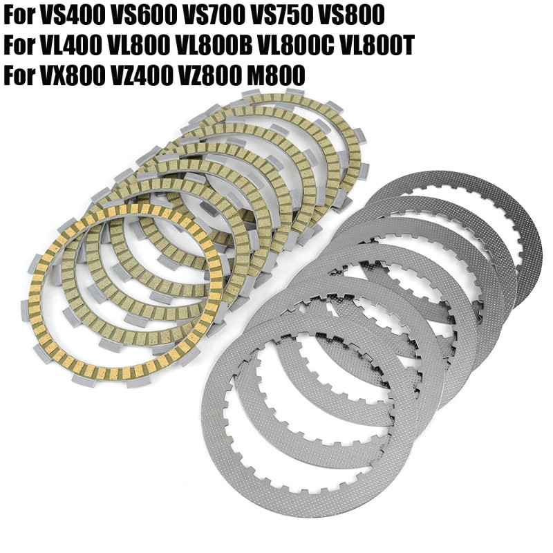 Friction Clutch Plate For Suzuki VS400 VS600 VS700 VS750 VS800 VL400 VL800 VX800 VZ400 VZ800 Intrud