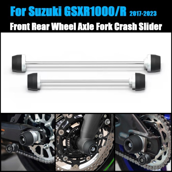 For Suzuki GSXR1000 GSX-R1000 GSX-R1000R GSXR-1000R 2017-2023 Front Rear wheel Spindle Crash Protec