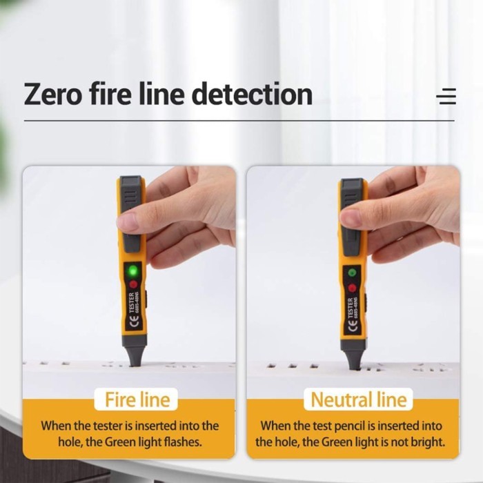 Voltage Tester Tools, AC Voltage Detector Pen Voltage Tester Non-Contact Inductive AC/DC Audible, P